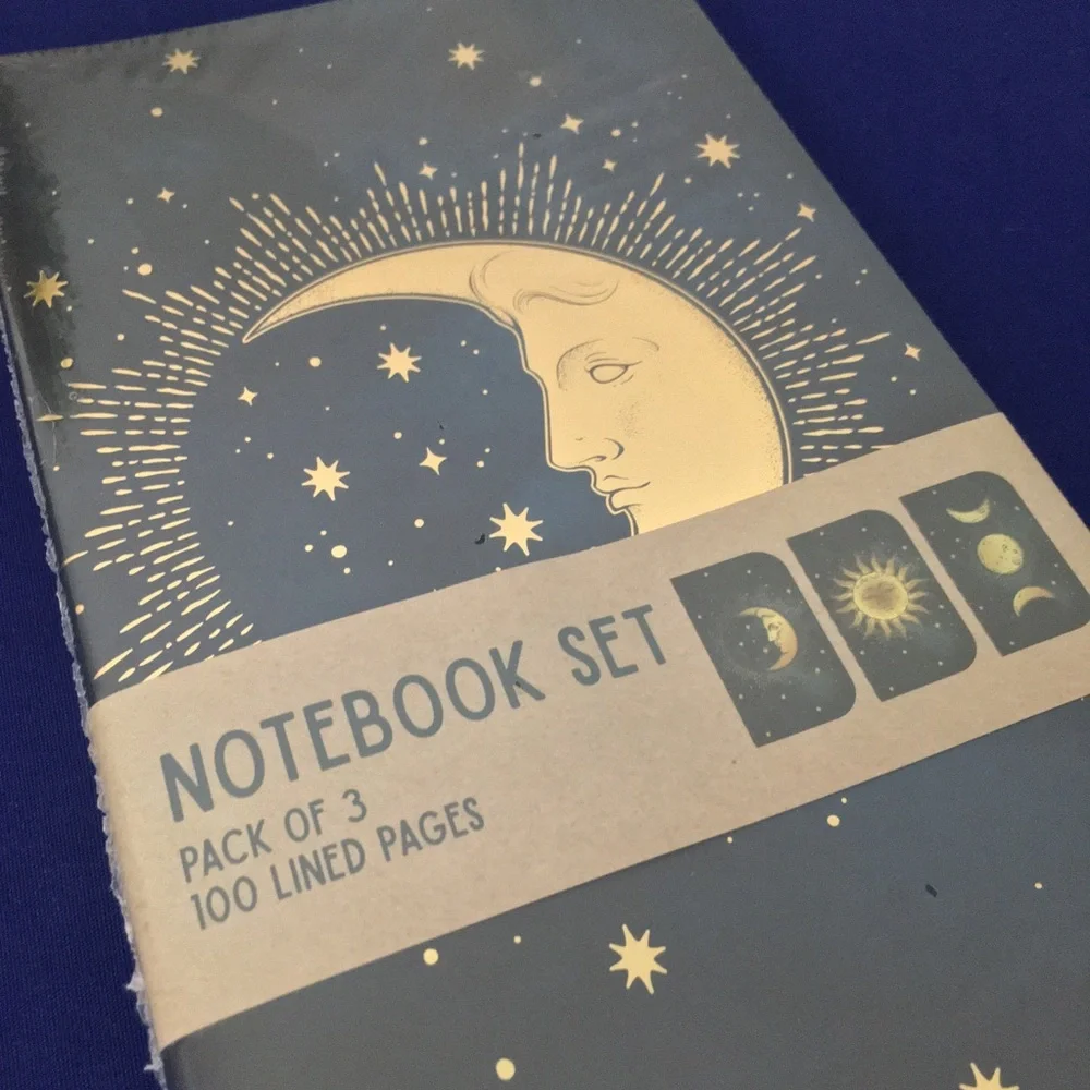 Celestial Sun and Moon Notebook Set